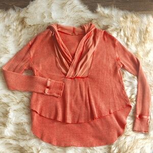 FP One Axel Hoodie by Free People | Coral | Size Small